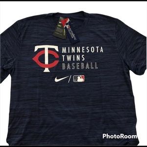 MLB Minnesota Twins Authentic Collection Dri-fit Tee Blue Size L NWT